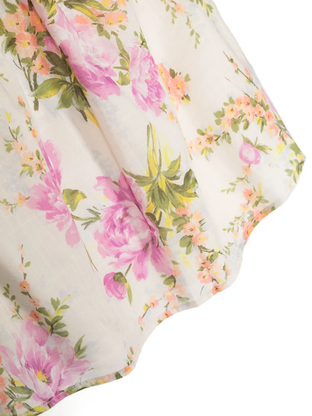  Zimmermann Kids Floral-print Cotton Sleeveless Top - Neutrals 