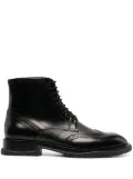 Alexander McQueen textured lace-up boots - Black