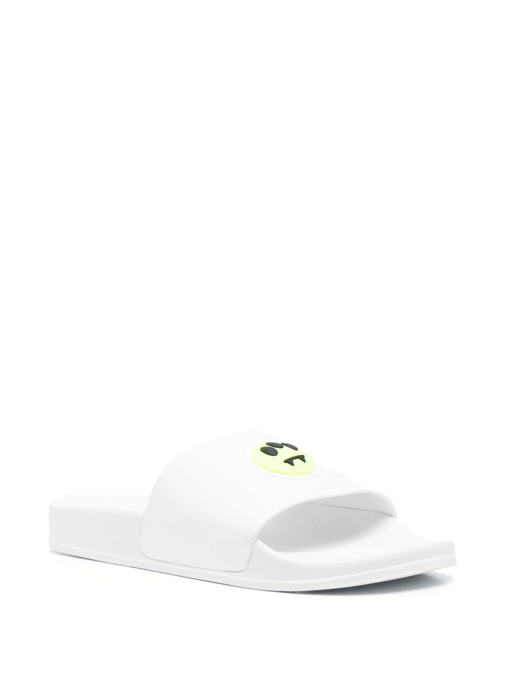 BARROW logo-print slip-on slides - Wit