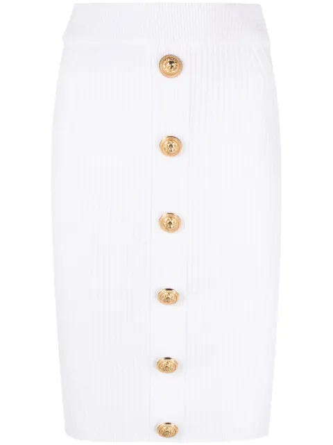 Balmain rib-knit pencil skirt