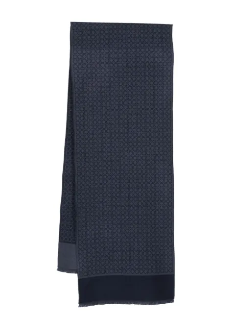 Ferragamo - Gancini-print wool scarf