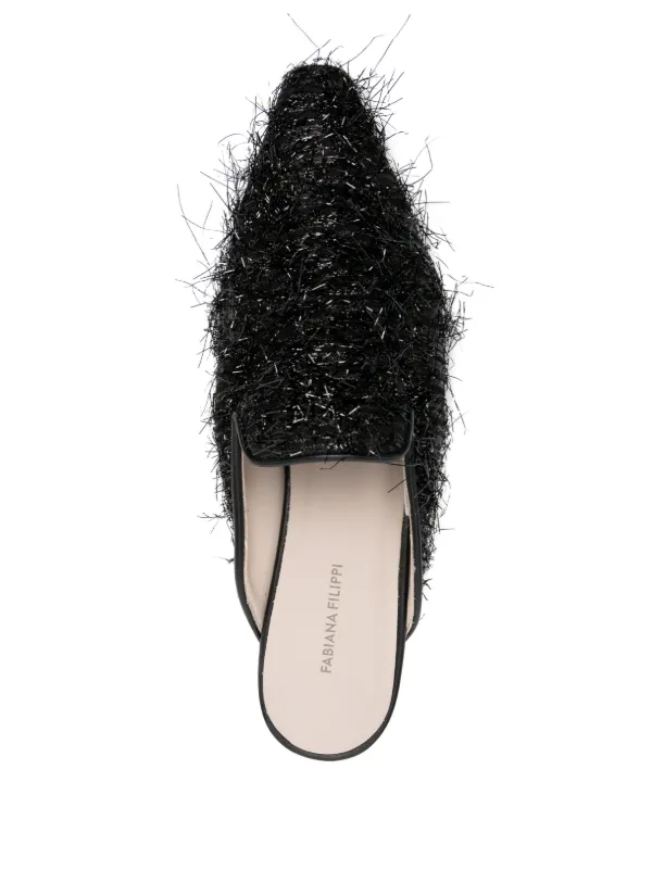 [FABIANA FILIPPI] フィルクーペのミュール Fabiana Filippi テクスチャード ミュール | ブラック | FARFETCH JP