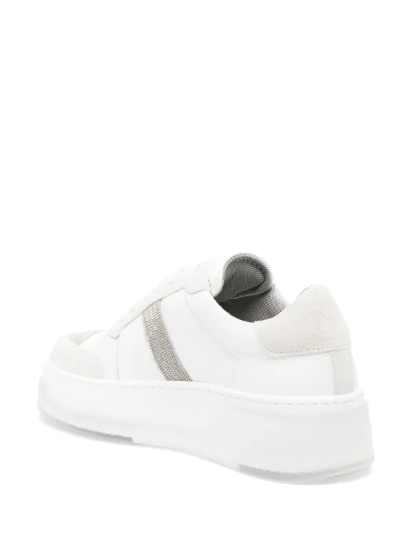 Fabiana Filippi glitter-detail low-top Sneakers | White
