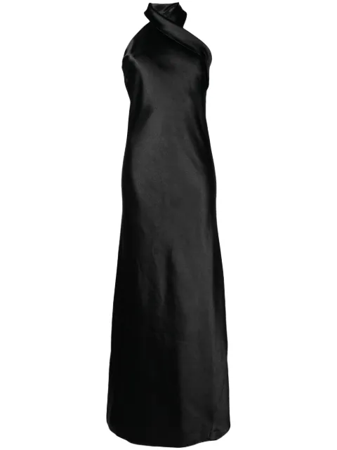Galvan London Neckholder-Abendkleid aus Satin