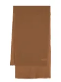 Fabiana Filippi metallic-threading frayed-hem scarf - Brown
