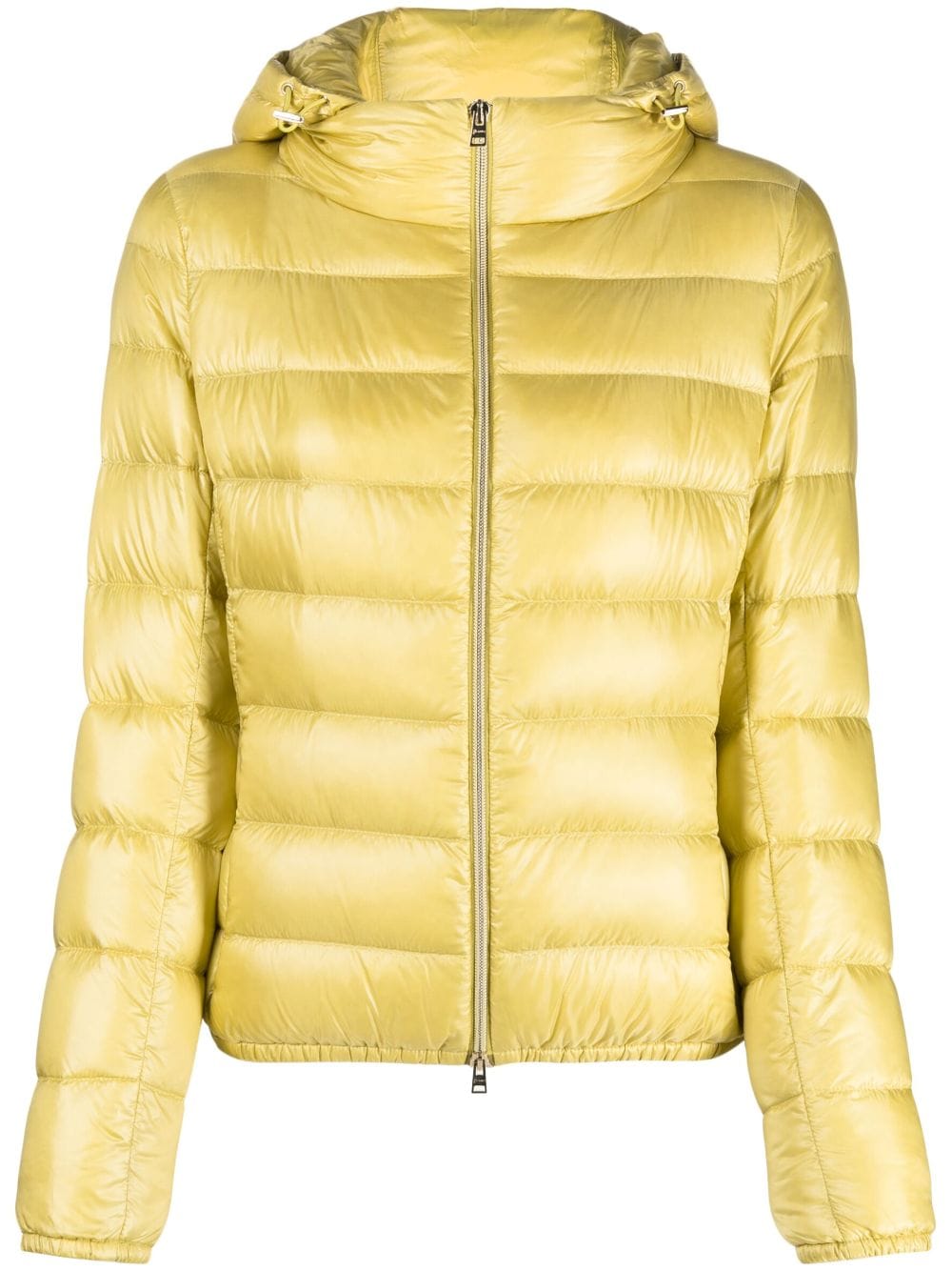Herno Slouchy-hood Puffer Jacket In Yellow