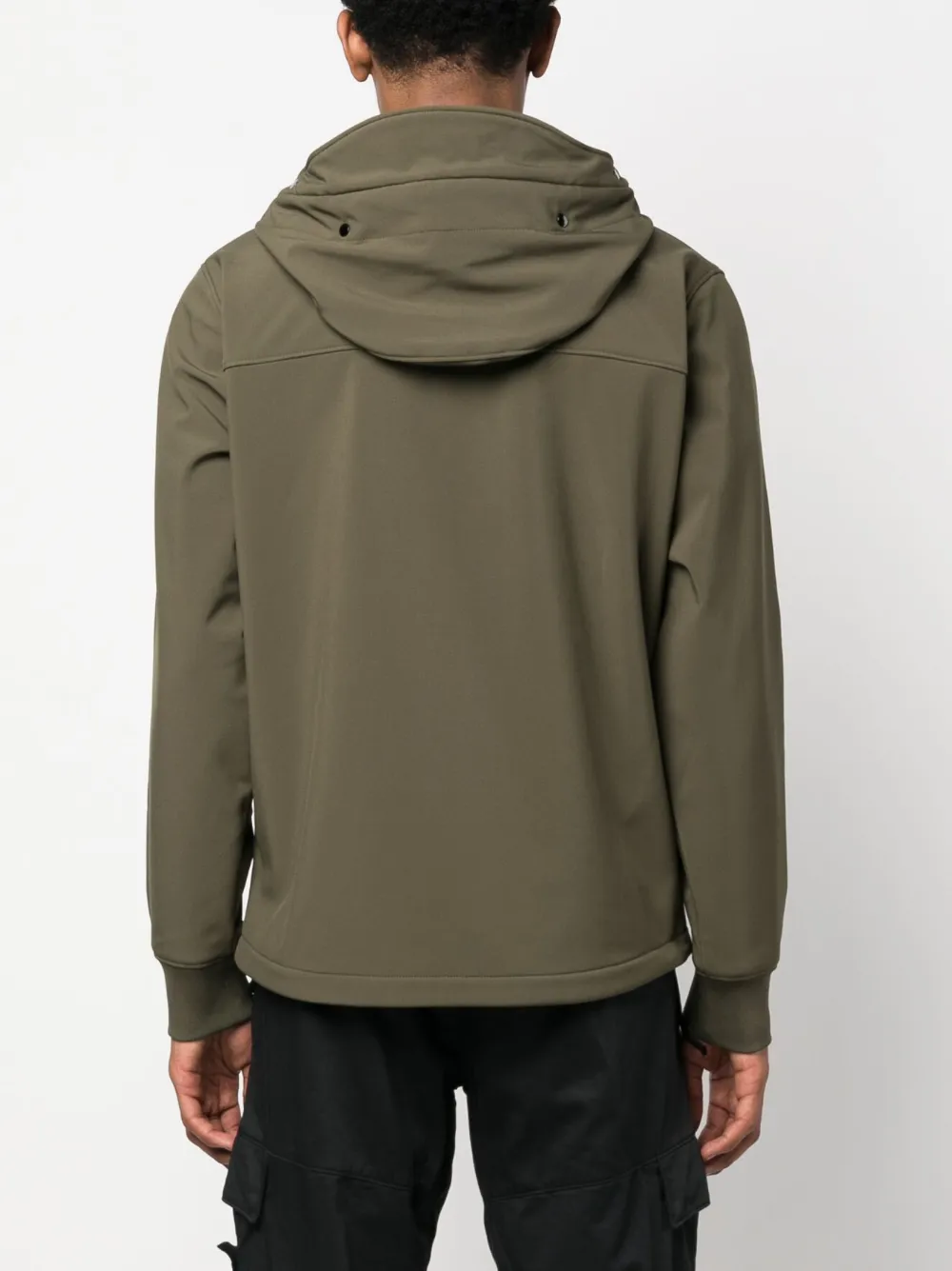 C.p. Company Goggles-detail Zip-up Hooded Jacket In Green