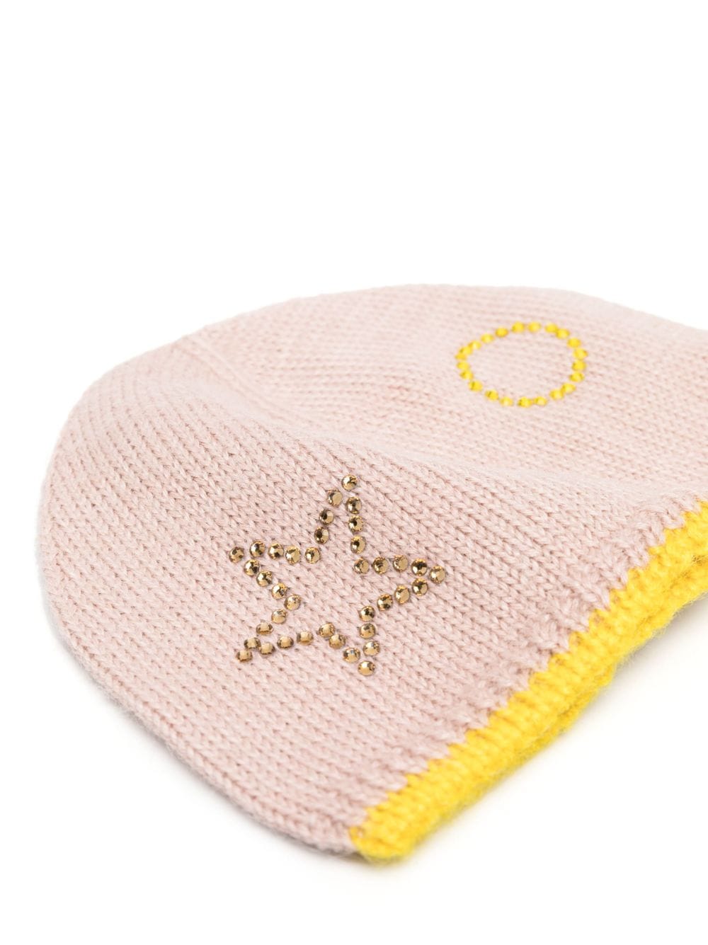 Gensami kids rhinestone-embellished knitted hat - Roze