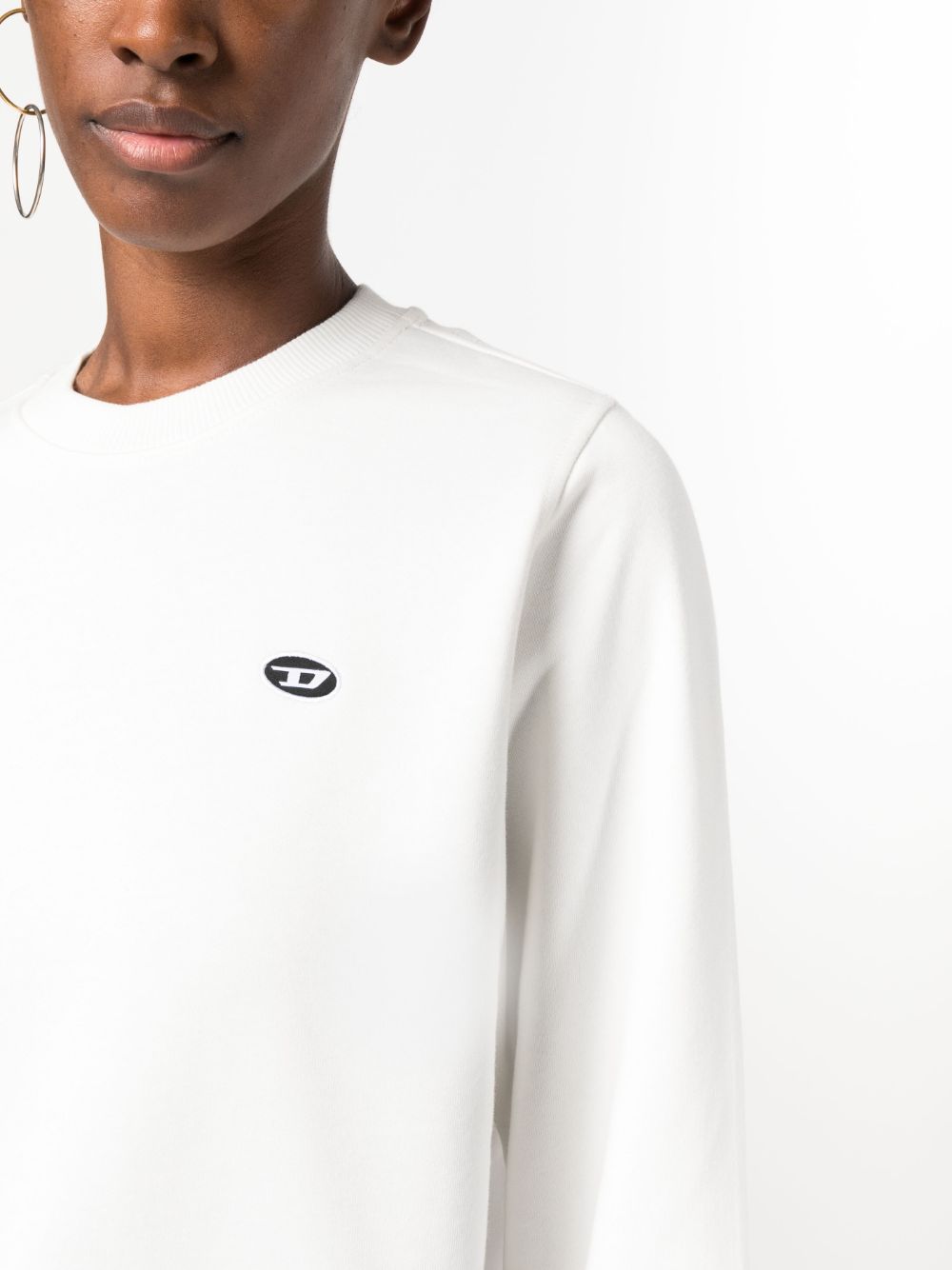 Diesel logo-embroidered cotton sweatshirt Women