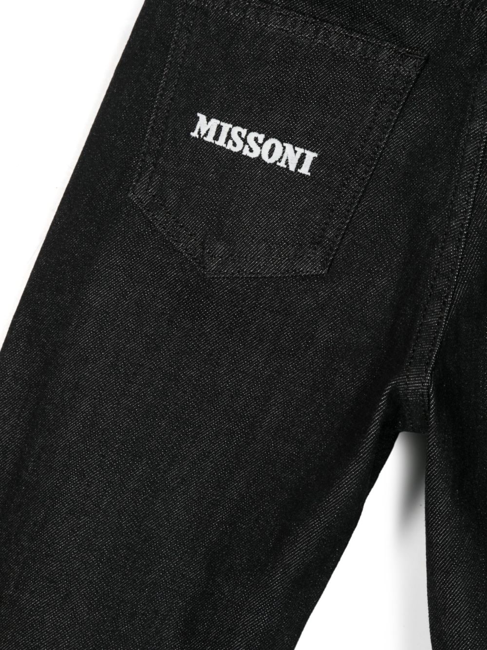 Shop Missoni Logo-embroidered Mid-rise Tapered-leg Jeans In Blue