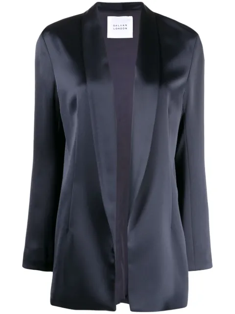 Galvan London Julianne open-front satin blazer