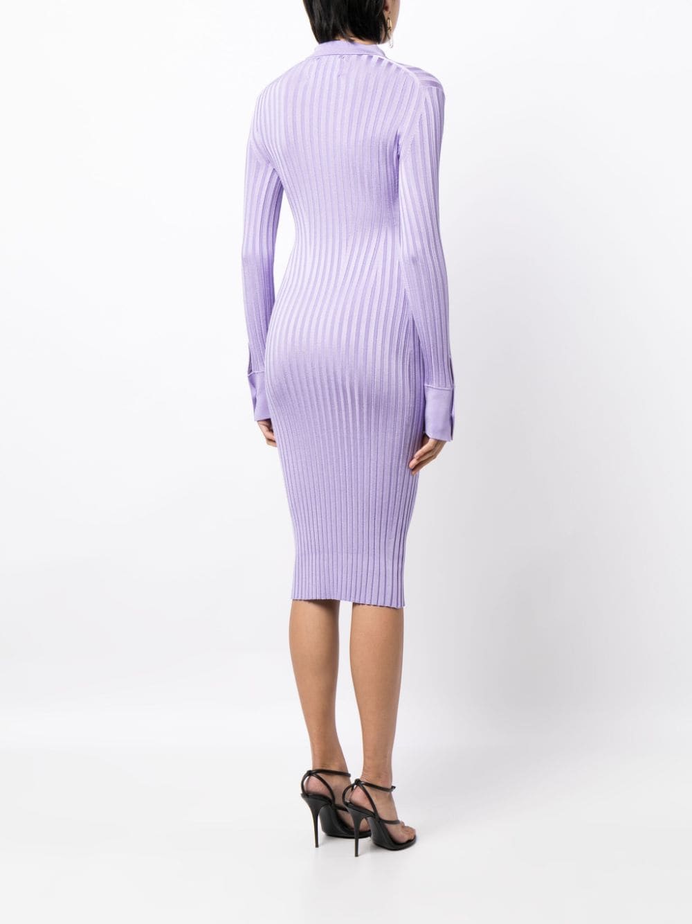 Shop Galvan Rhea Lounge Henley Dress In Purple