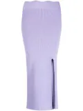 Galvan Delia ribbed midi skirt - Purple