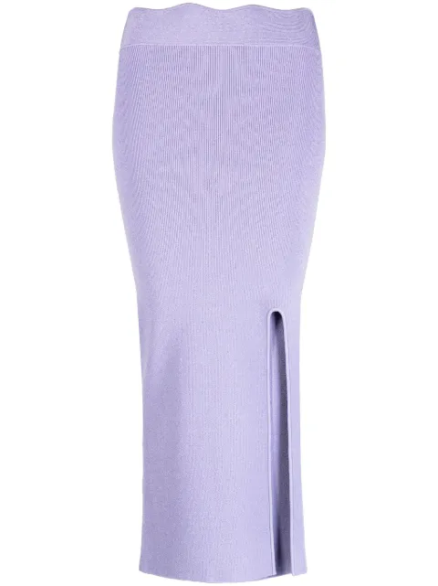 Galvan Delia ribbed midi skirt