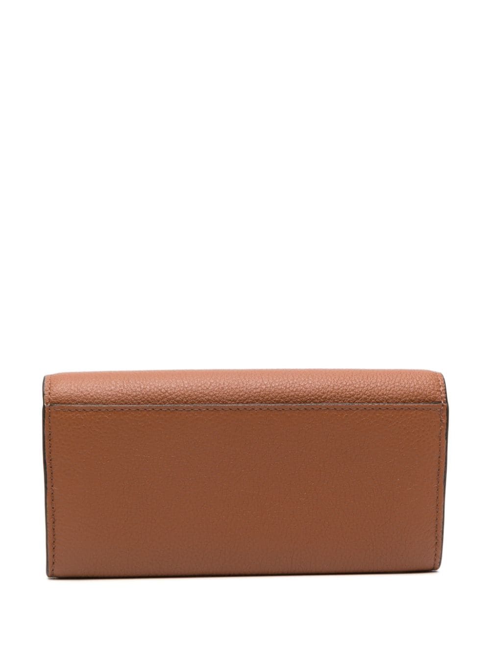 Chloé logo-plaque leather wallet - Bruin