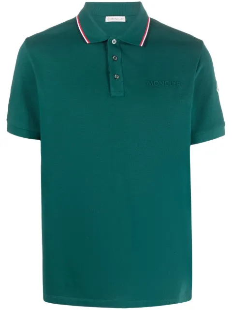 Moncler debossed-logo polo shirt