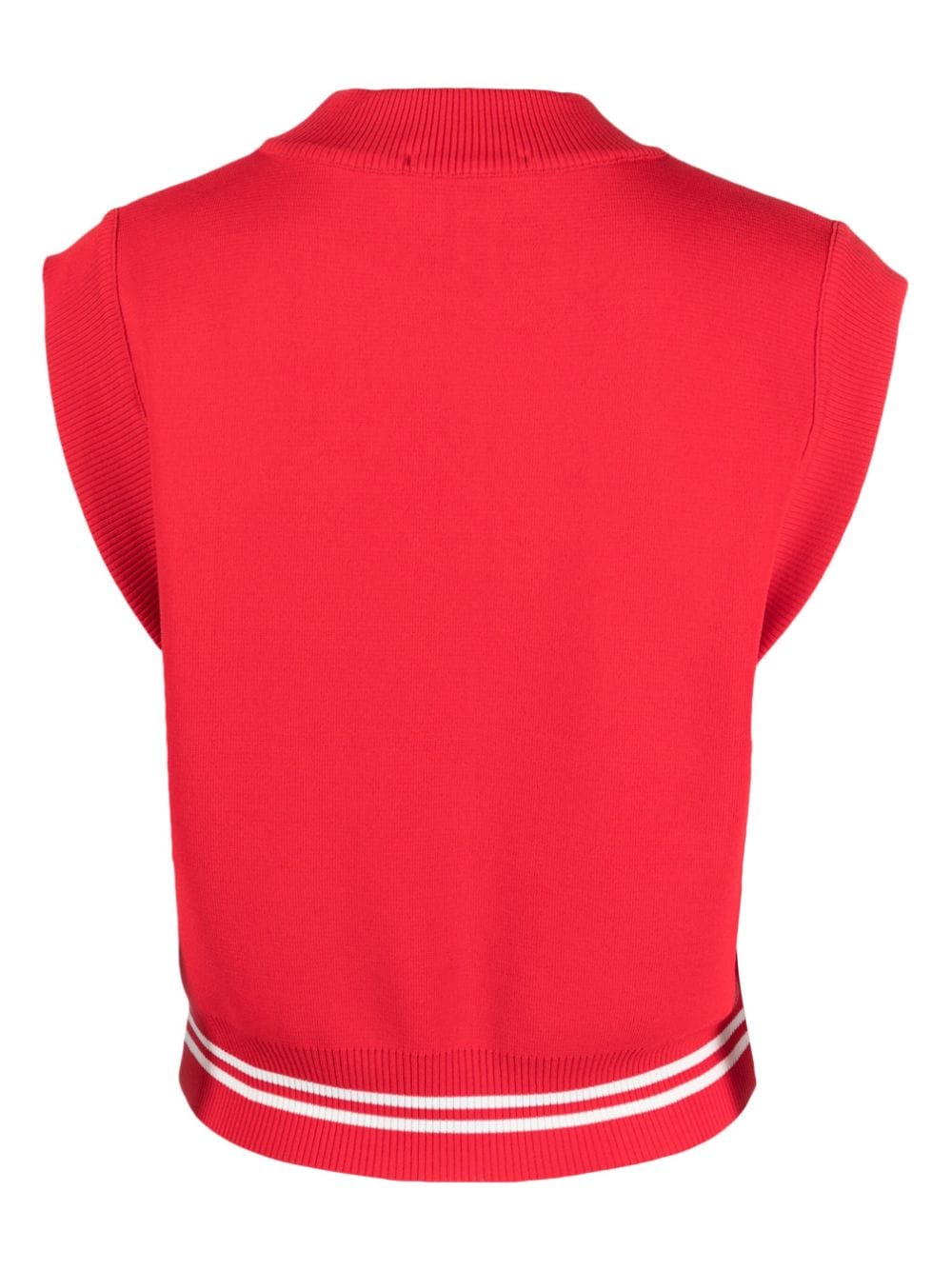 Shop Autry Embroidered-logo Sleeveless Sweatshirt In Red
