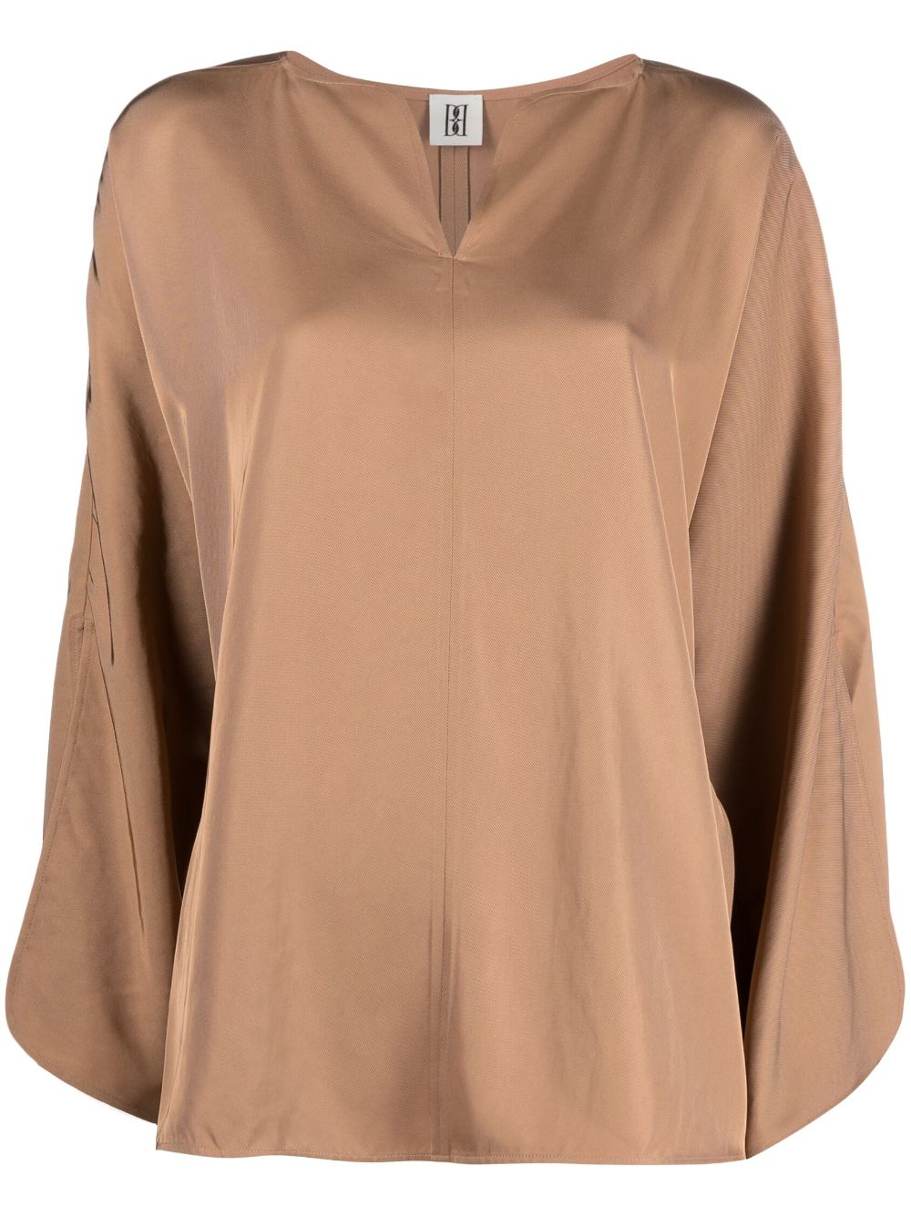 By Malene Birger Wide-sleeve Blouse In Brown
