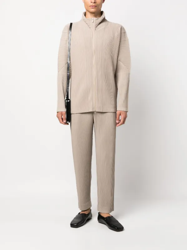 Homme Plissé Issey Miyake プリーツ ジップアップ カーディガン 