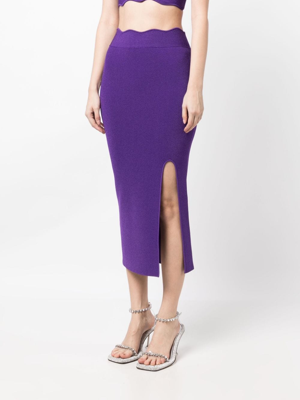 Shop Galvan Delia High-waisted Skirt In Purple