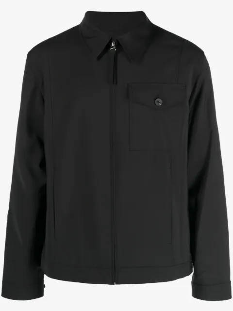 Helmut Lang zip-up tailored shirt jacket