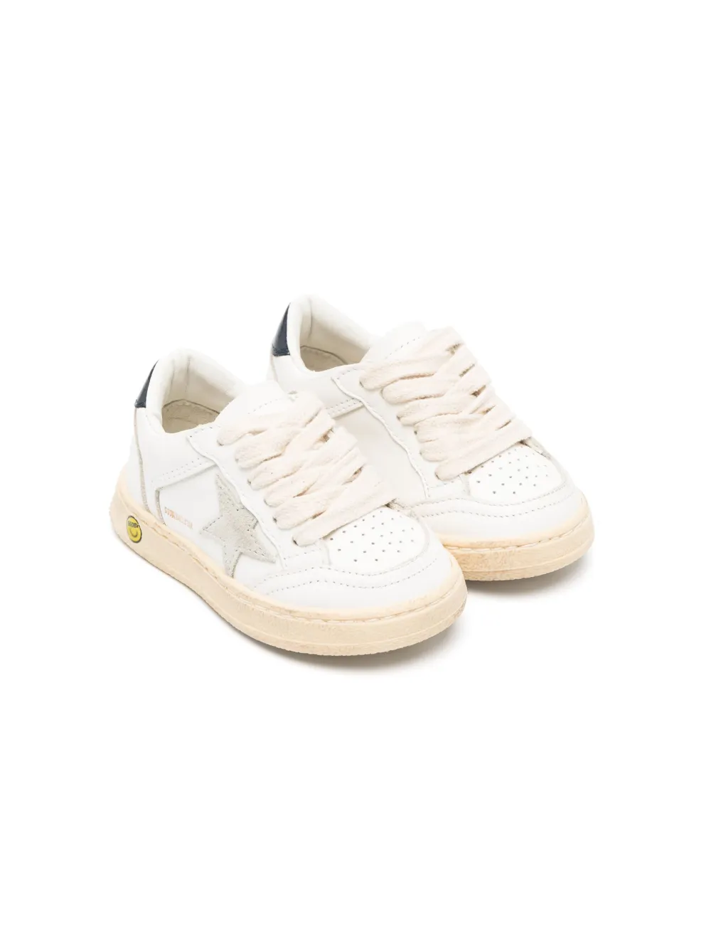 Golden Goose Kids panelled low-top leather sneakers | White | Image 1