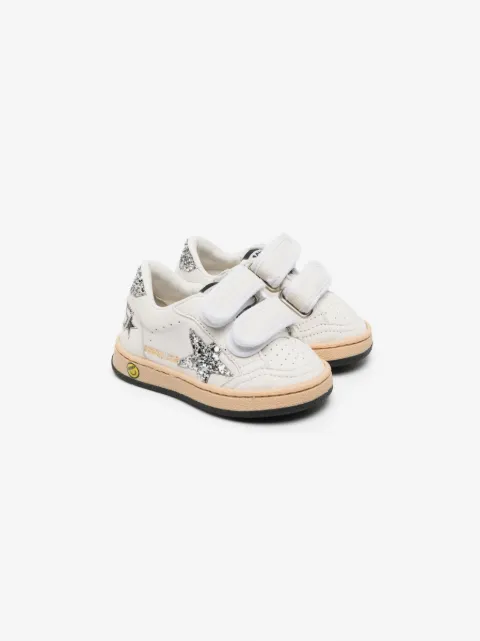 Golden Goose Kids sneakers med burrelukning og glimmerdetalje