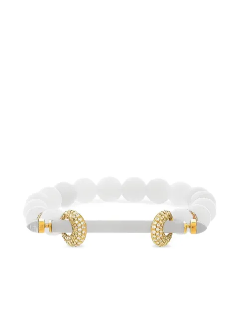 Ananya 18kt yellow gold Chakra kunzite quartz and diamond beaded bracelet