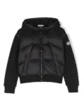 Moncler Enfant logo-patch hooded padded jacket - Black