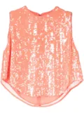 LAPOINTE sequin-embellished sleeveless top - Orange