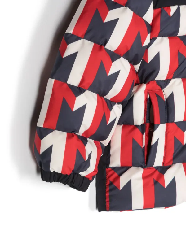 Moncler Enfant Eddie monogram-pattern Padded Coat | Blue