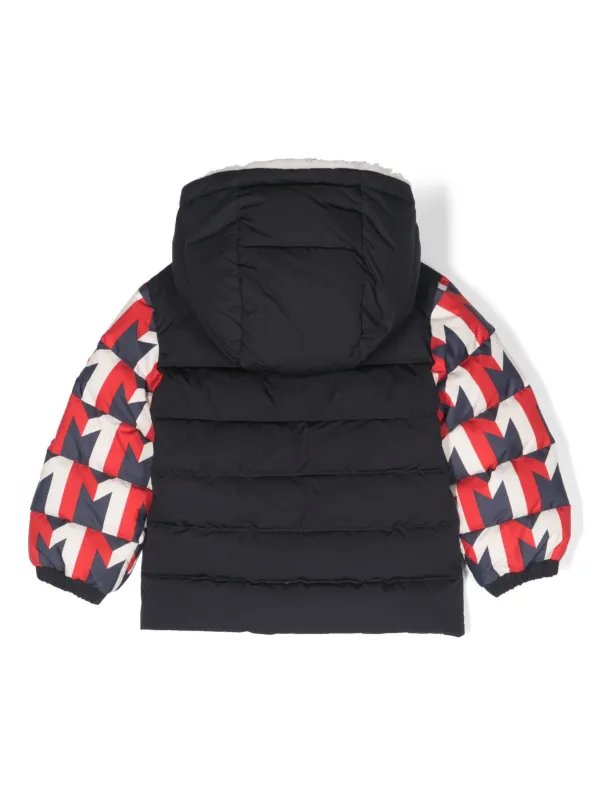Moncler Enfant Eddie monogram-pattern Padded Coat | Blue