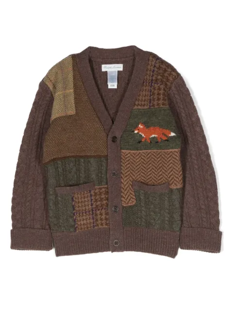 Ralph Lauren Kids patchwork-pattern wool cardigan