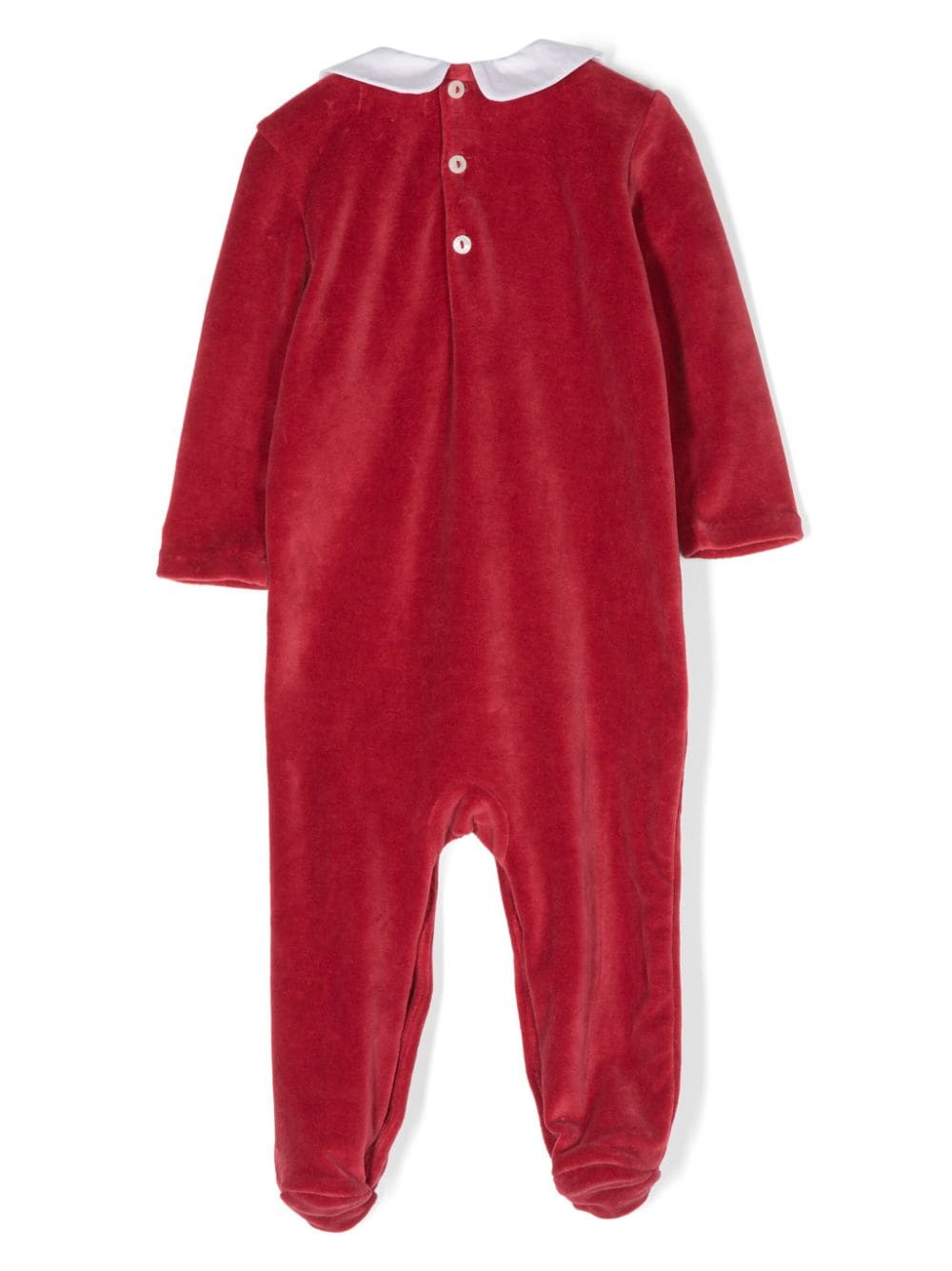 Ralph Lauren Kids double-breasted velour pajama - Rood
