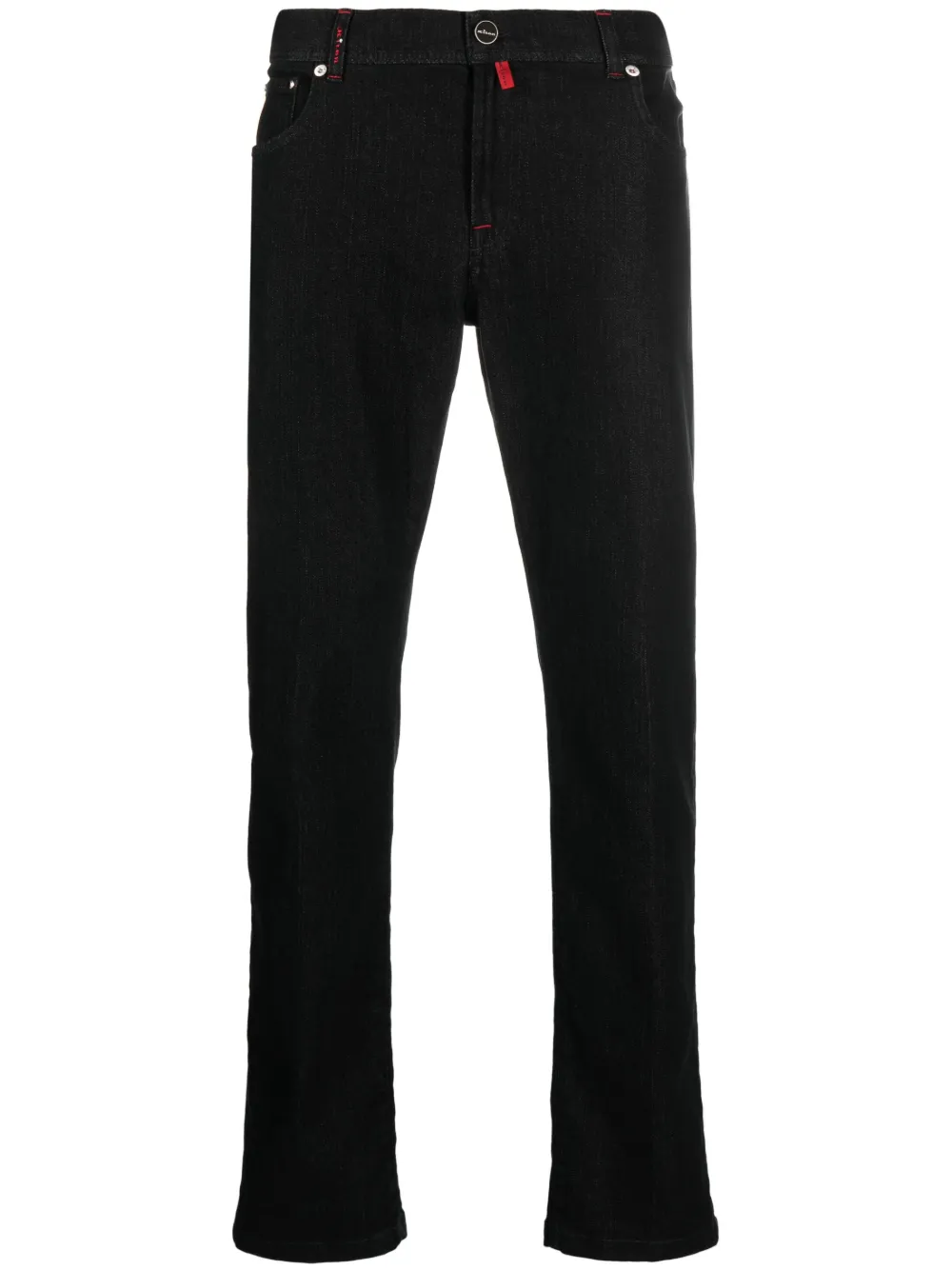 Kiton mid-rise slim-cut jeans | Black | Image 1