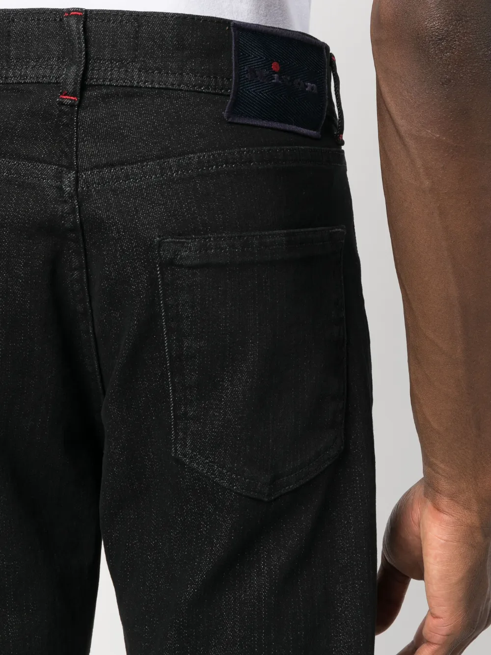 Kiton Slim-fit jeans Zwart