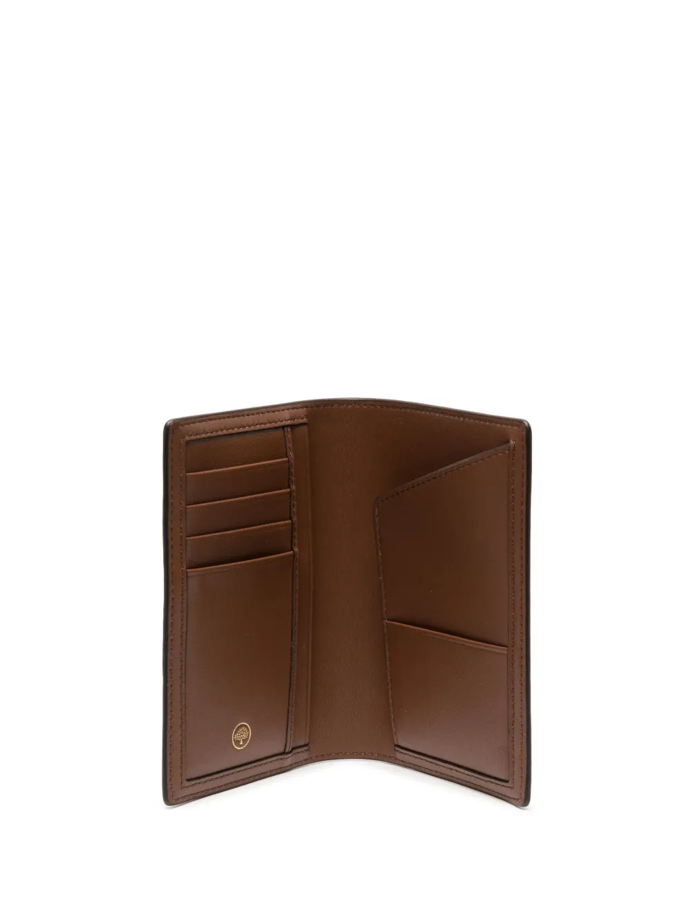 Mulberry Logo-stamp Leather Passport Case In Brown