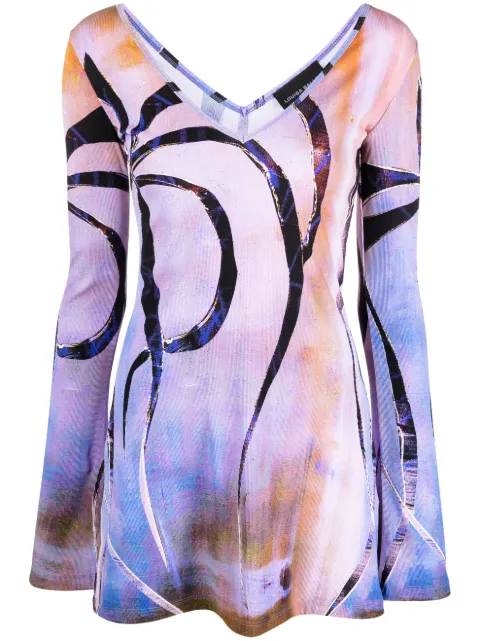 Louisa Ballou vestido corto estampado