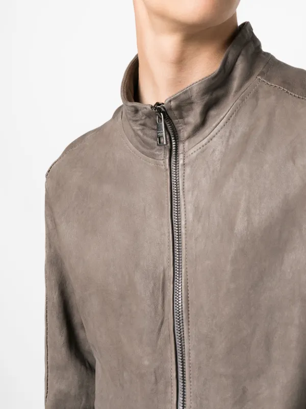 Giorgio Brato high-neck zip-up Leather Jacket - Farfetch