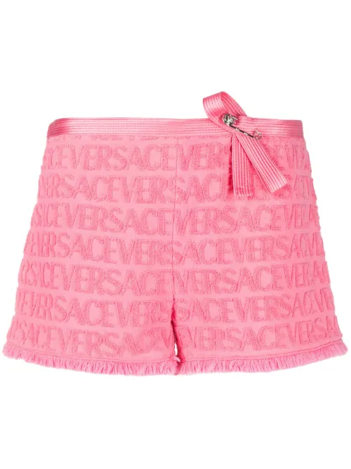 Versace short à nœuds - Rose - Versace - Modalova