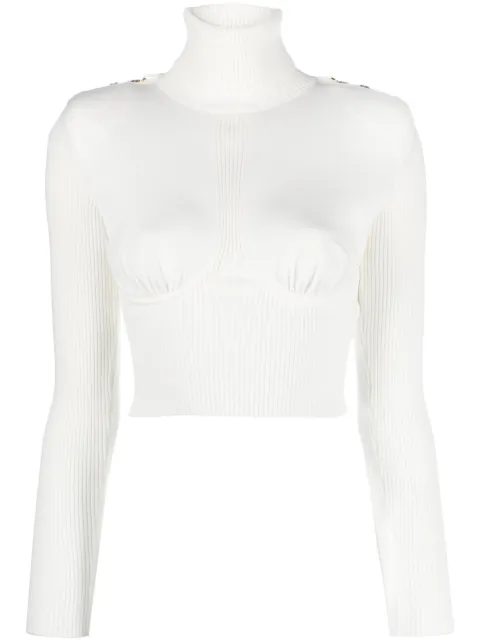 Elisabetta Franchi roll-neck horsebit jumper