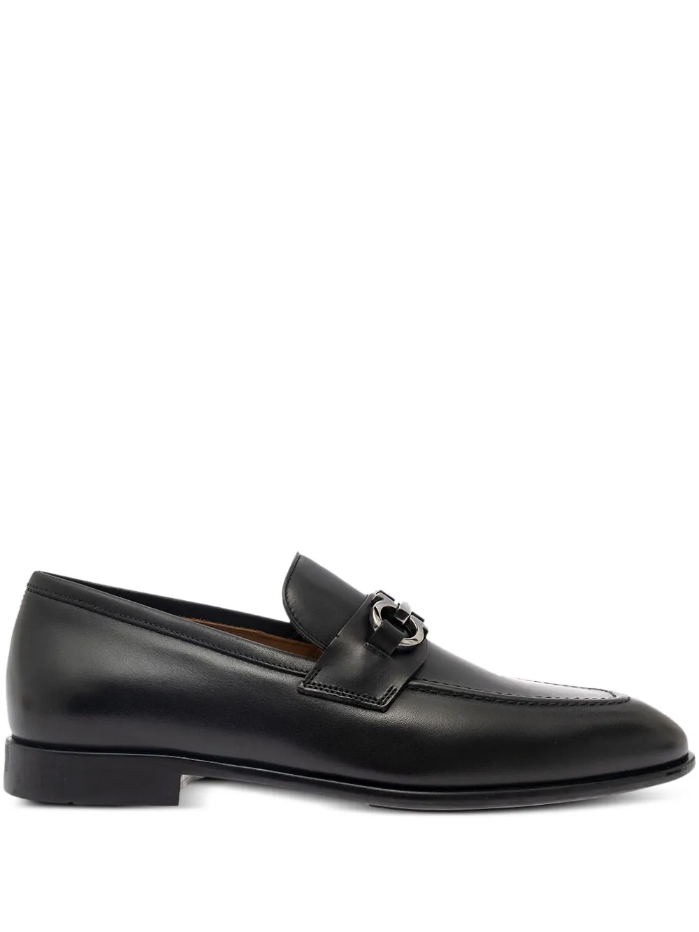 Ferragamo leather loafers - Nero
