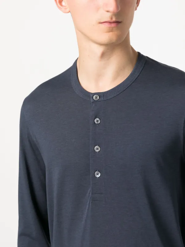 Tシャツ・カットソー TOM FORD LONG SLEEVE RIB SERAFINO (JHL014JMC048S25 LB999) TOM FORD long-sleeve lyocell-blend T-shirt | Blue | FARFETCH