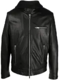 DONDUP zip-up leather jacket - Black