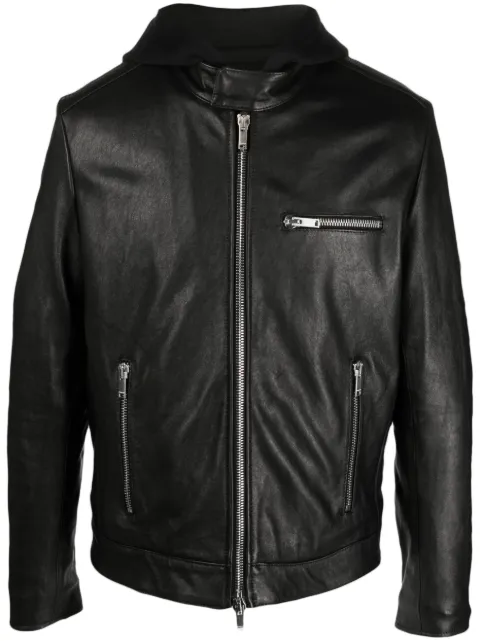 DONDUP zip-up leather jacket