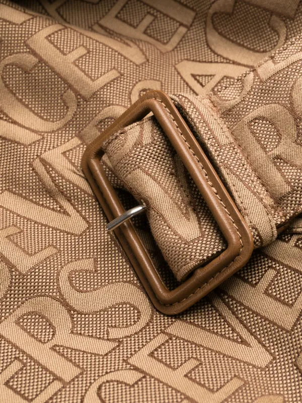 トレンチコート VERSACE VERSACE ALLOVER JACQUARD CANVAS TRENCH COAT Versace Versace Allover-jacquard Trench Coat | Brown | FARFETCH