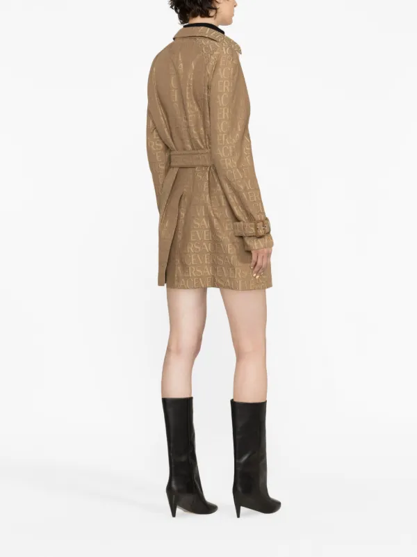 トレンチコート Versace Versace Allover Jacquard Canvas Trench Coat Versace Versace Allover-jacquard Trench Coat | Brown | FARFETCH