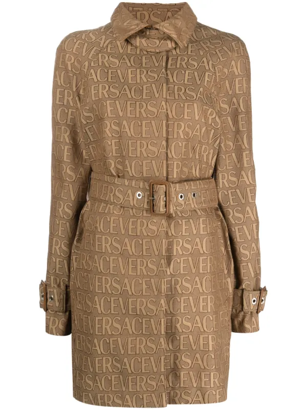 トレンチコート Versace Versace Allover Jacquard Canvas Trench Coat Versace Versace Allover-jacquard Trench Coat | Brown | FARFETCH