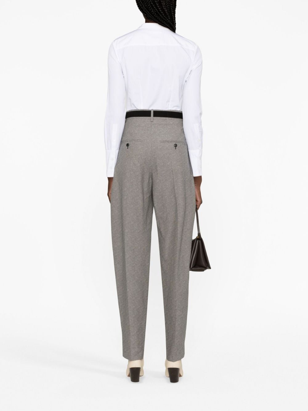 Shop Isabel Marant Pressed-crease Tailored Trousers In Black