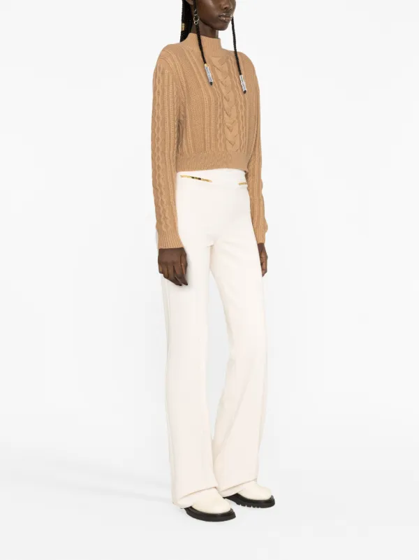 Elisabetta Franchi チェーンディテール ストレートパンツ